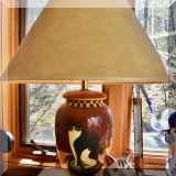 DL14. Ceramic cat lamp.